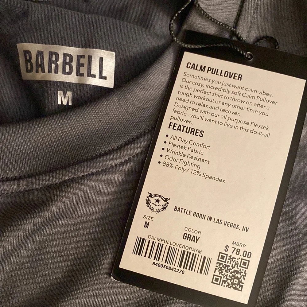 NWT! Barbel‎ Apparel Calm Pullover. - Picture 3 of 4